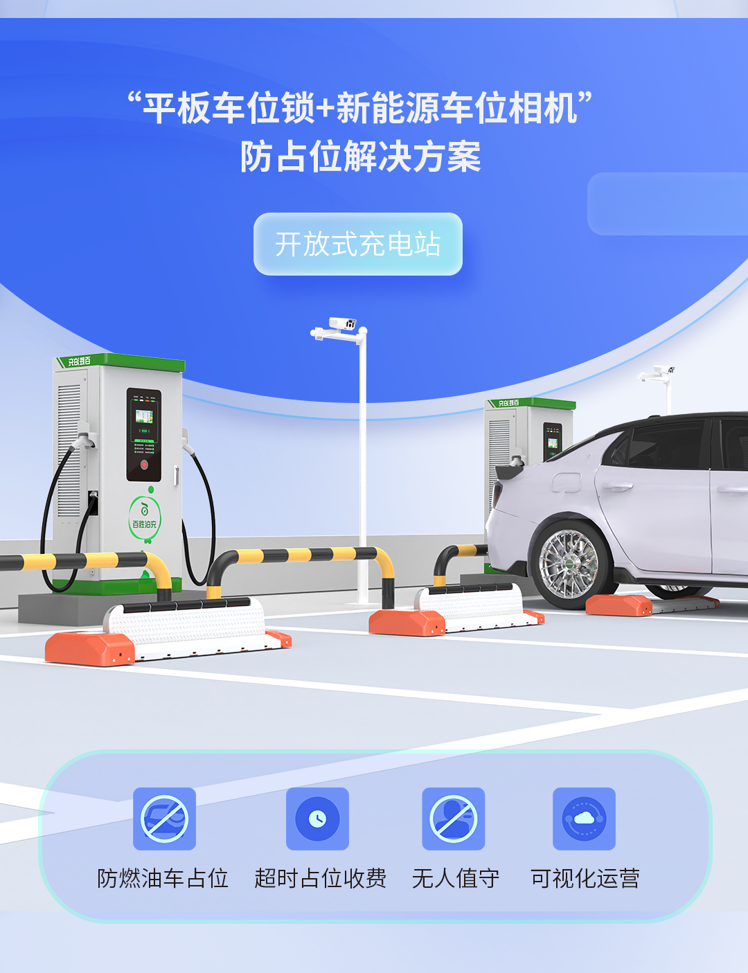 車位高周轉(zhuǎn)，營收增兩成！百勝充電站防占位解決方案助力高效運營