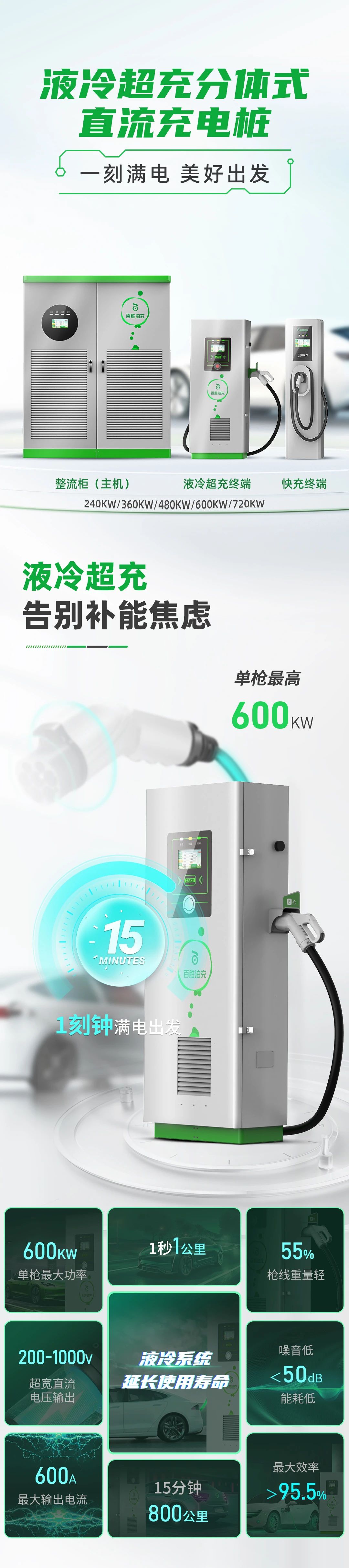 百勝分體式液冷超充樁上市！單槍600kW實現(xiàn)“15分鐘800公里” 適配99%國標車型